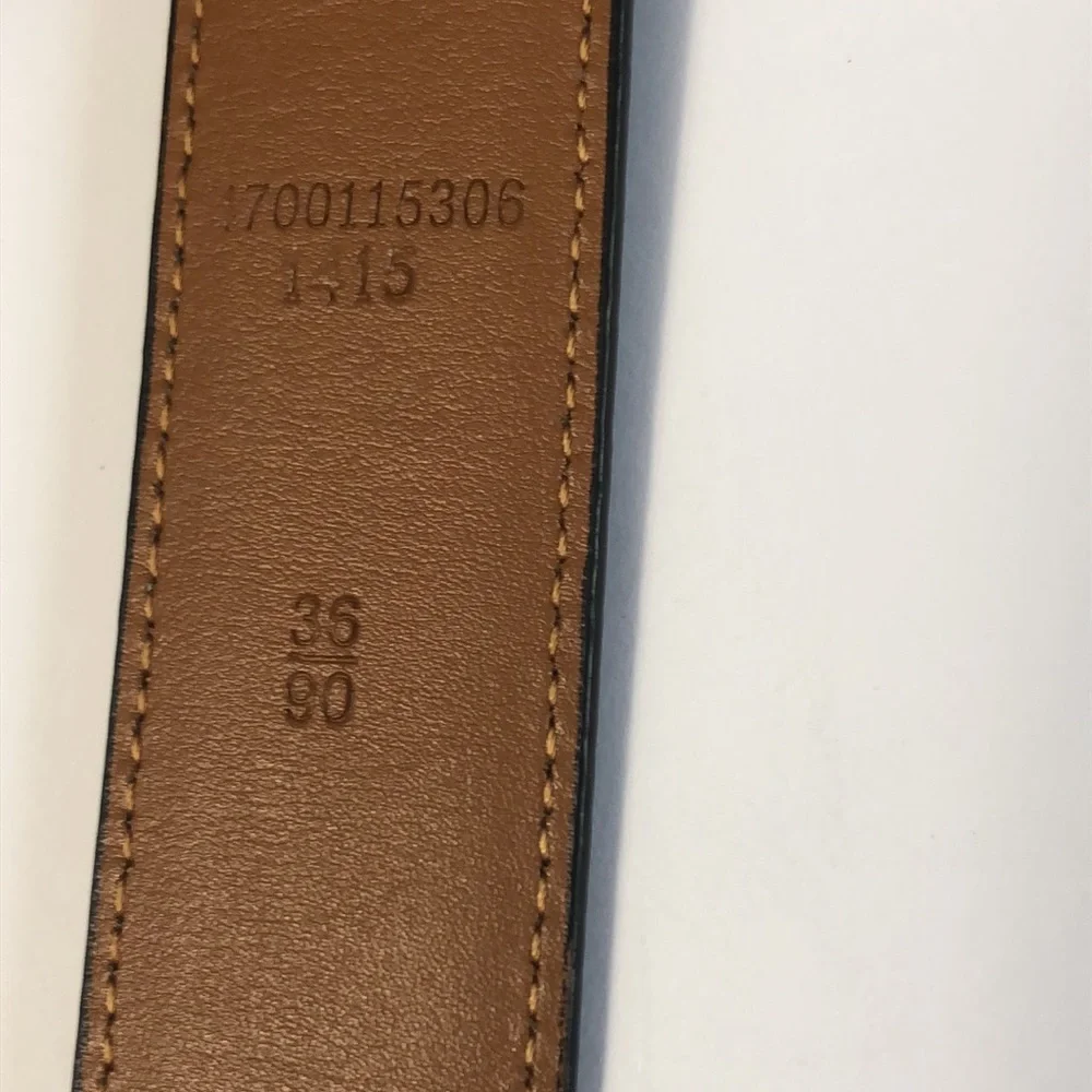 Chaps Black Leather Belt size 36